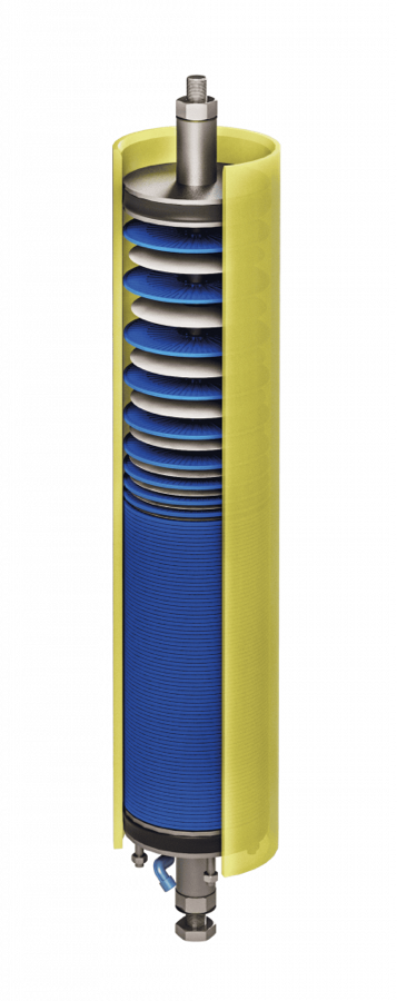 Cross section of the ROTREAT RCDT disc tube module